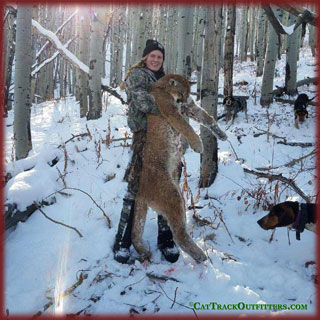 Colorado cliffs - cat & dogs - mountain lion hunting in CO